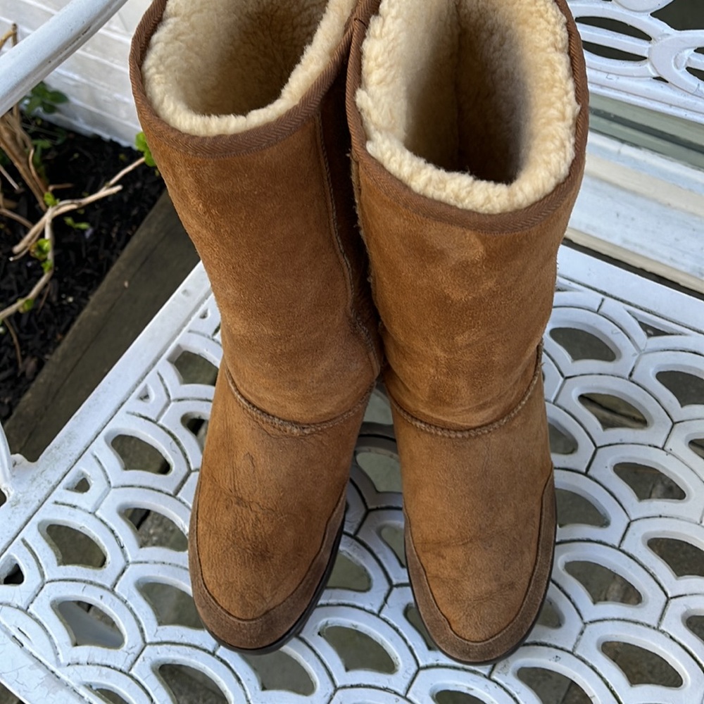 Ugg Ultimate Tall Tasman Braid 5245 Chestnut Boots EUC - Picture 8 of 13